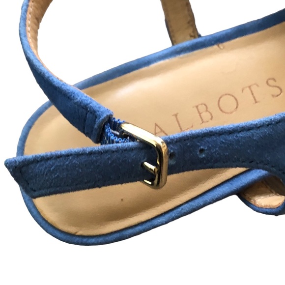 Talbots Blue Murano Suede Leather Thong Tassel Sandals Size 5.5M ***SELL AS IS** - Picture 7 of 12